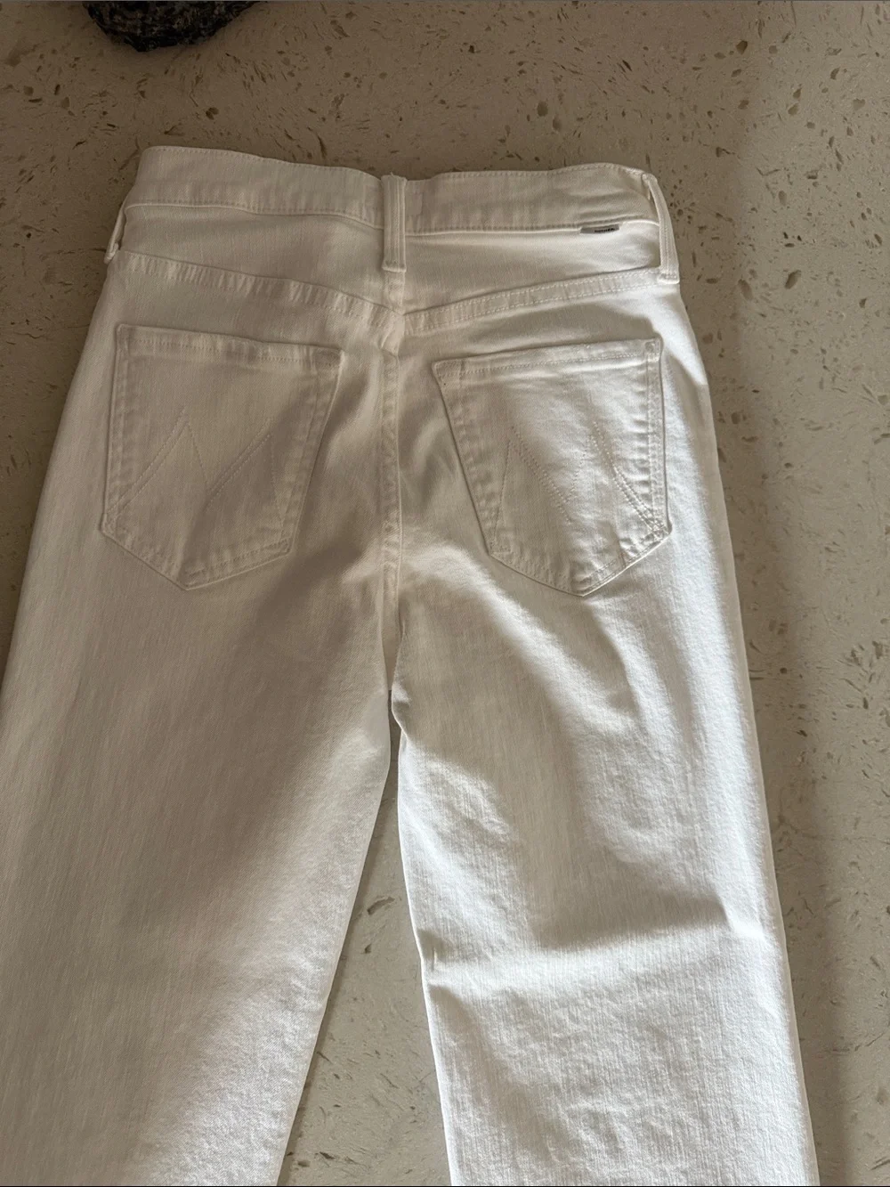 MOTHER the rambler zip ankle ecru size 25